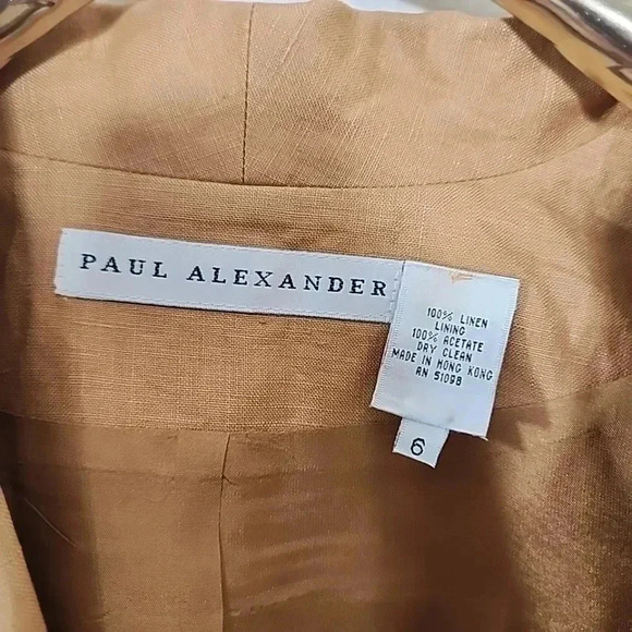 Paul Alexander Vintage Linen Skirt Set – Size 6 - Picture 14 of 15